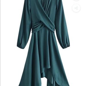 Goodnight Macaroon dress teal/green color size medium